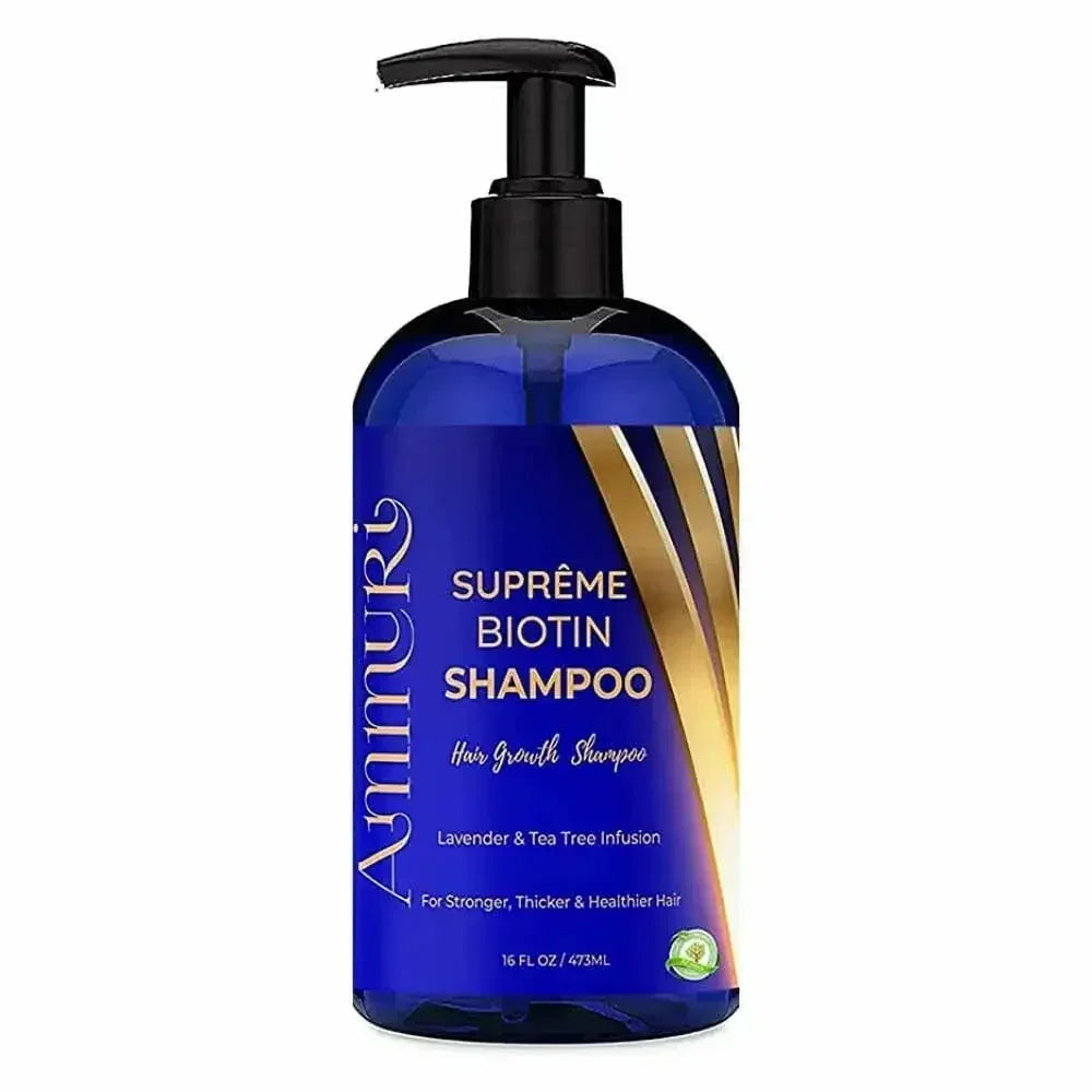Ammuri Supreme Biotin Shampoo – Daily Hair Care for Thicker-Looking Hair (473ml)